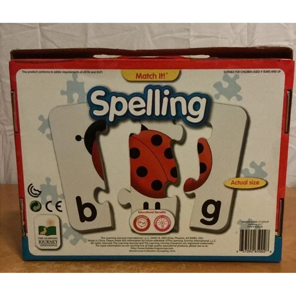 The Learning Journey Match It! Spelling 20 Self Correcting Puzzle Sets